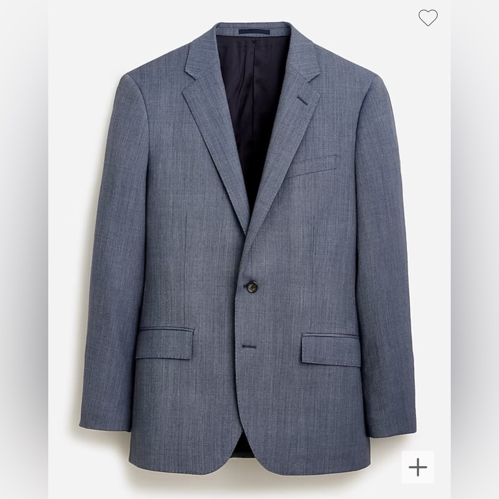 NWT J.Crew Ludlow Slim-fit suit jacket 40R Atlantic Blue